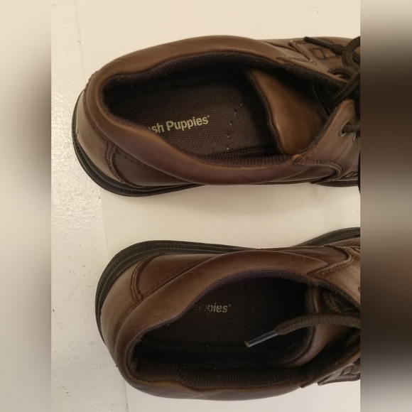 Hush Puppies Men's Brown Leather Lace Up Shoes Size 9.5 - Picture 7 of 16
